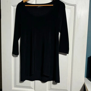 Sympli A-Line  3/4 Sleeve long shirt Black Size 6